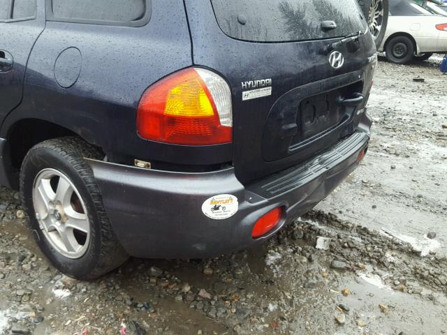 KM8SC73D44U846651 - 2004 HYUNDAI SANTA FE G BLUE photo 9