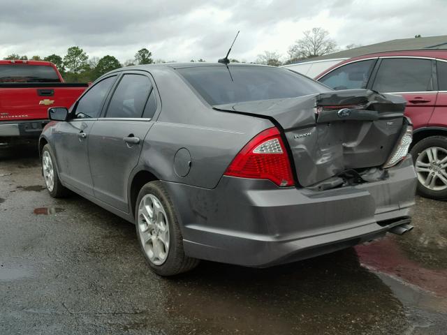 3FAHP0HA4BR269252 - 2011 FORD FUSION SE GRAY photo 3