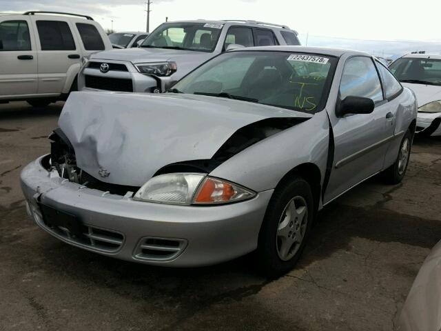 1G1JC124727275420 - 2002 CHEVROLET CAVALIER SILVER photo 2