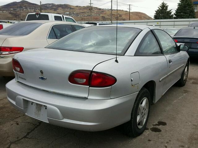 1G1JC124727275420 - 2002 CHEVROLET CAVALIER SILVER photo 4