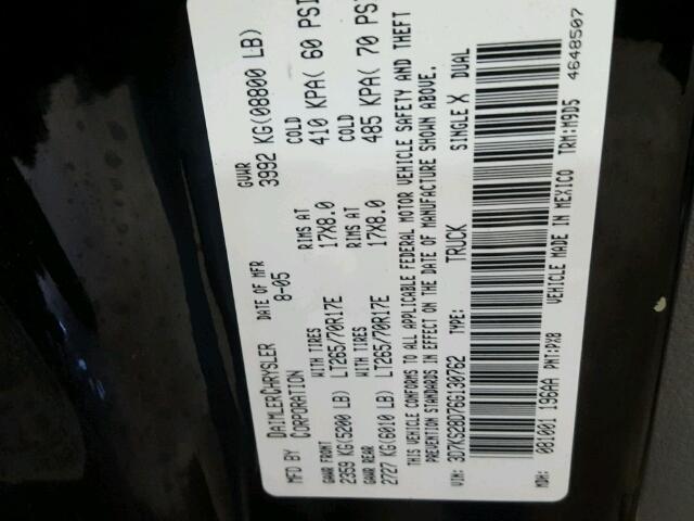 3D7KS28D76G130762 - 2006 DODGE RAM 2500 S Qara foto 10