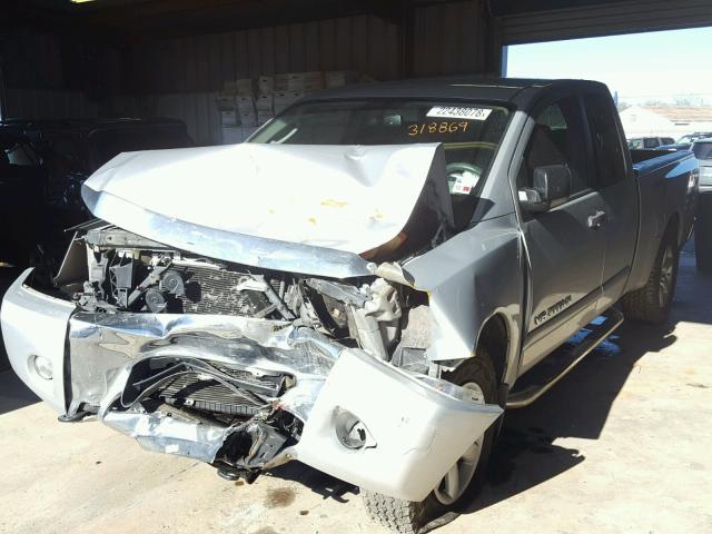 1N6BA0CA5BN318869 - 2011 NISSAN TITAN S SILVER photo 2