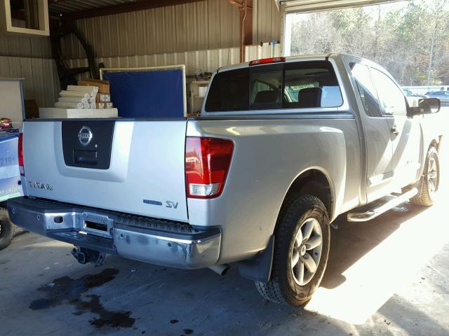 1N6BA0CA5BN318869 - 2011 NISSAN TITAN S SILVER photo 4