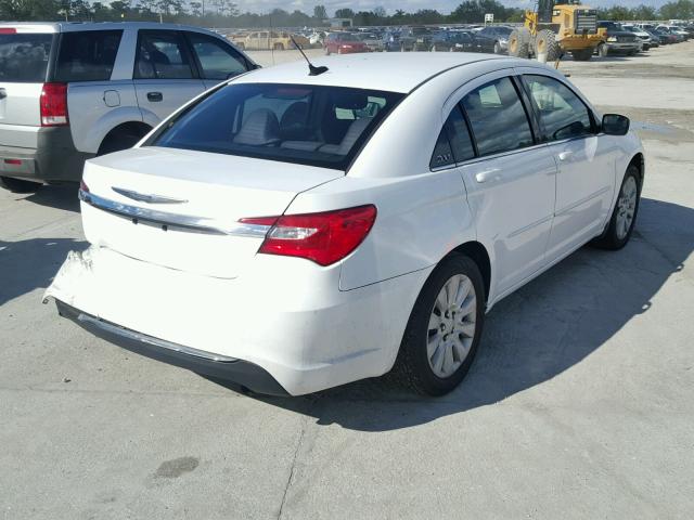 1C3CCBAB4CN273275 - 2012 CHRYSLER 200 LX WHITE photo 4