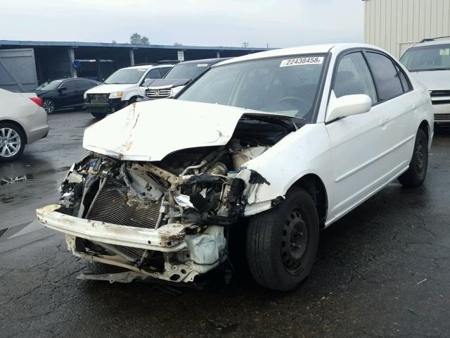 2HGES16532H613531 - 2002 HONDA CIVIC LX WHITE photo 2