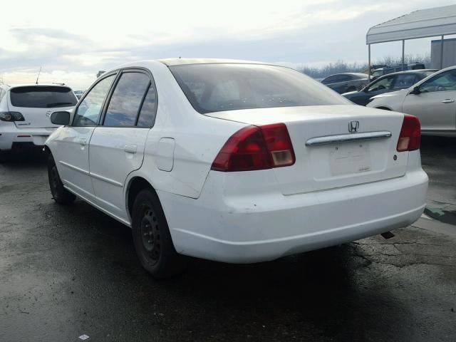 2HGES16532H613531 - 2002 HONDA CIVIC LX WHITE photo 3