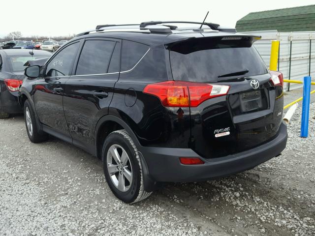 2T3WFREV7FW149138 - 2015 TOYOTA RAV4 XLE BLACK photo 3