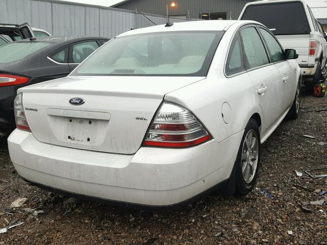 1FAHP24W78G167408 - 2008 FORD TAURUS SEL WHITE photo 4