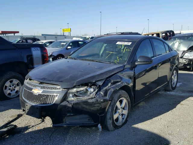 1G1PF5S90B7140977 - 2011 CHEVROLET CRUZE LT BLACK photo 2