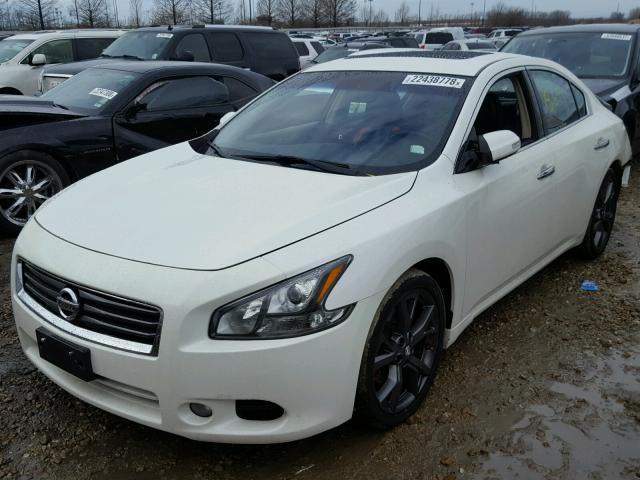 1N4AA5APXEC481767 - 2014 NISSAN MAXIMA S WHITE photo 2