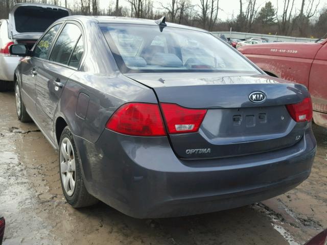 KNAGE228495301592 - 2009 KIA OPTIMA LX GRAY photo 3