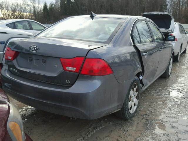 KNAGE228495301592 - 2009 KIA OPTIMA LX GRAY photo 4