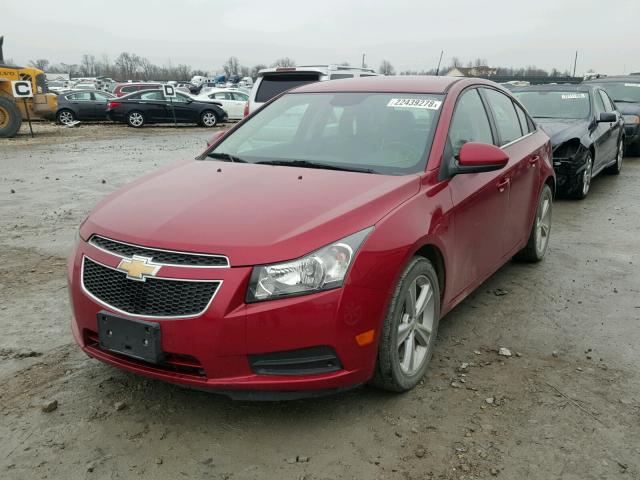 1G1PE5SB6E7310561 - 2014 CHEVROLET CRUZE LT RED photo 2