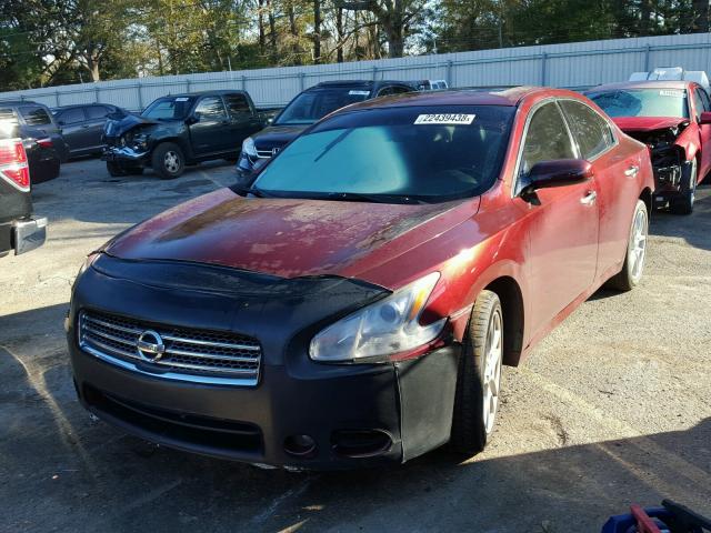 1N4AA5AP4AC810165 - 2010 NISSAN MAXIMA S BURGUNDY photo 2