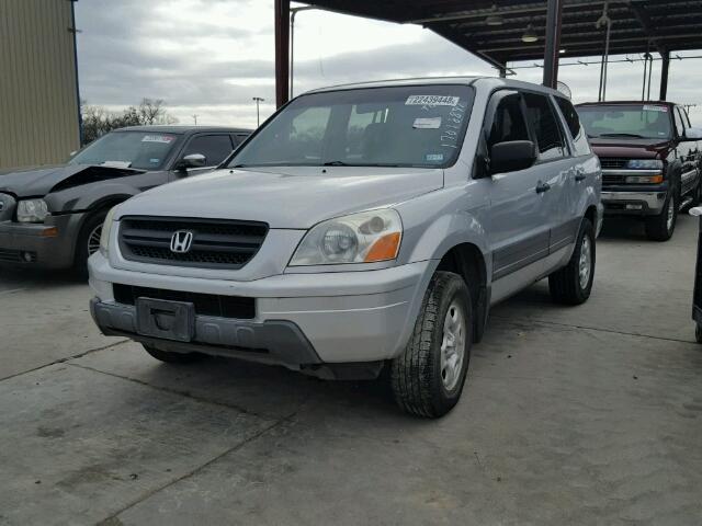 2HKYF18154H622543 - 2004 HONDA PILOT LX SILVER photo 2