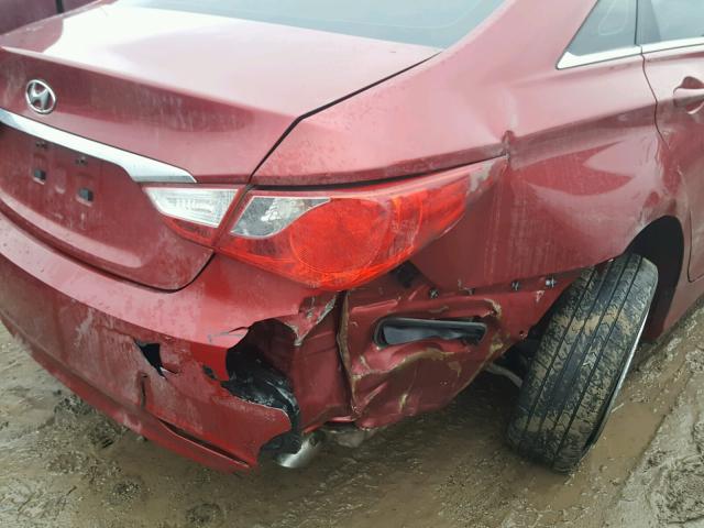 5NPEB4AC4BH123354 - 2011 HYUNDAI SONATA GLS RED photo 9