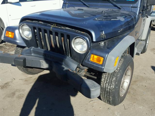 1J4FA29PX2P727167 - 2002 JEEP WRANGLER / BLUE photo 9