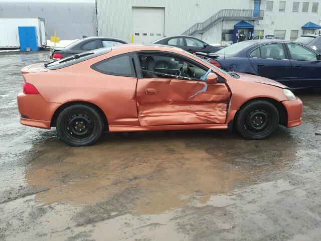 JH4DC53075S800578 - 2005 ACURA RSX TYPE-S ORANGE photo 9