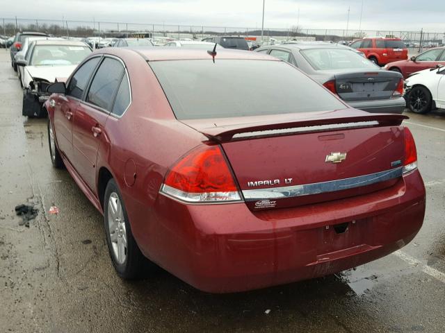 2G1WB5EK5B1214073 - 2011 CHEVROLET IMPALA LT BURGUNDY photo 3