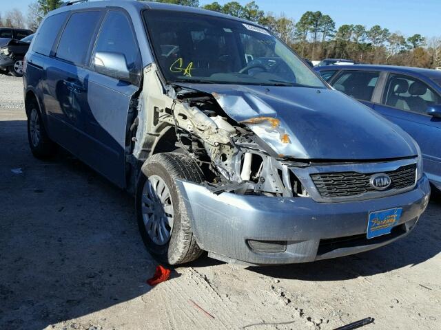 KNDMG4C70B6410598 - 2011 KIA SEDONA LX BLUE photo 1