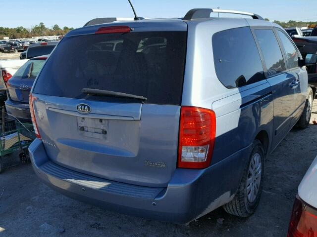 KNDMG4C70B6410598 - 2011 KIA SEDONA LX BLUE photo 4