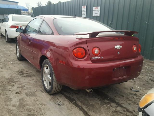 1G1AL18F587148263 - 2008 CHEVROLET COBALT LT BURGUNDY photo 3