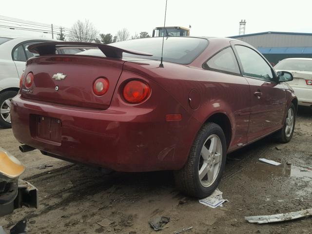 1G1AL18F587148263 - 2008 CHEVROLET COBALT LT BURGUNDY photo 4