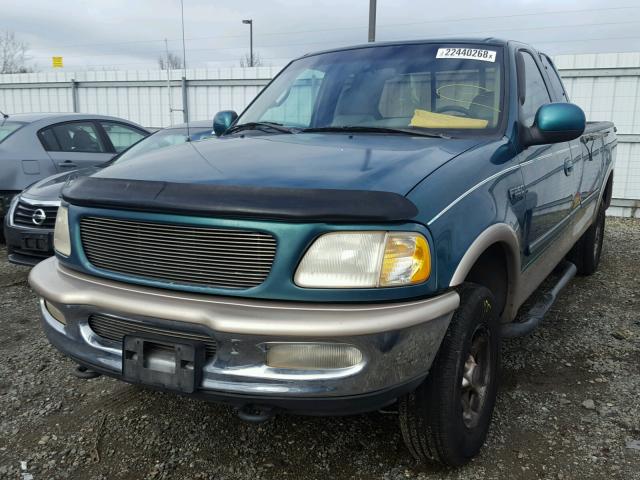 1FTDX18W2VKD24543 - 1997 FORD F150 GREEN photo 2