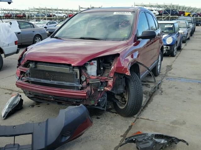 5J6RE48569L057325 - 2009 HONDA CR-V EX MAROON photo 2