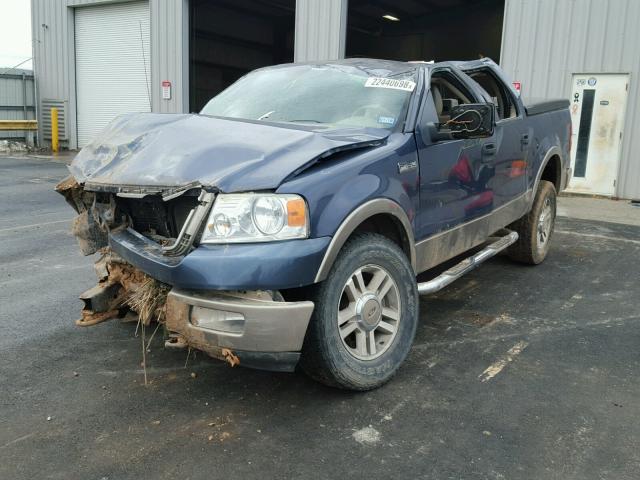 1FTPW14535FB03202 - 2005 FORD F150 SUPER BLUE photo 2