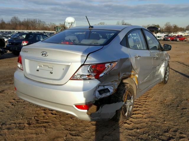 KMHCT4AE2CU218634 - 2012 HYUNDAI ACCENT GLS SILVER photo 4