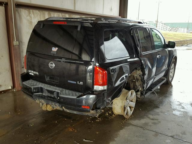 5N1BA08D38N611809 - 2008 NISSAN ARMADA SE BLACK photo 4