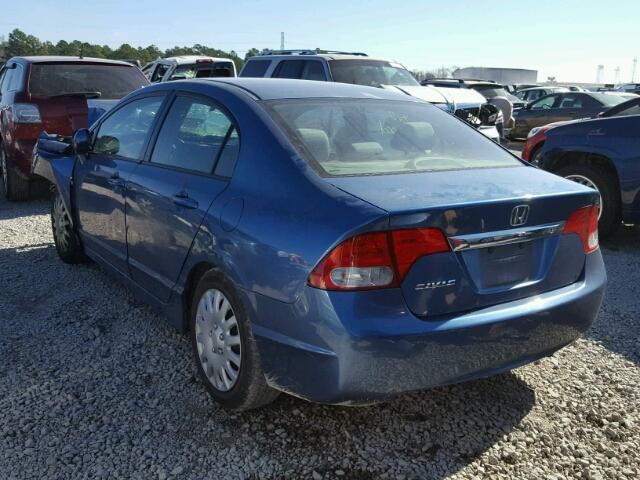 2HGFA1F56BH506707 - 2011 HONDA CIVIC LX BLUE photo 3