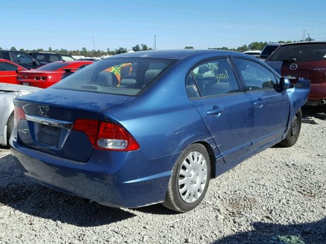 2HGFA1F56BH506707 - 2011 HONDA CIVIC LX BLUE photo 4