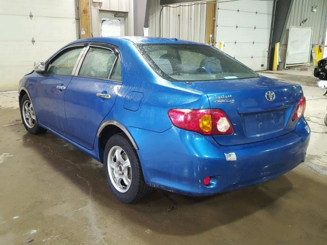 2T1BU4EE7AC313319 - 2010 TOYOTA COROLLA BA BLUE photo 3