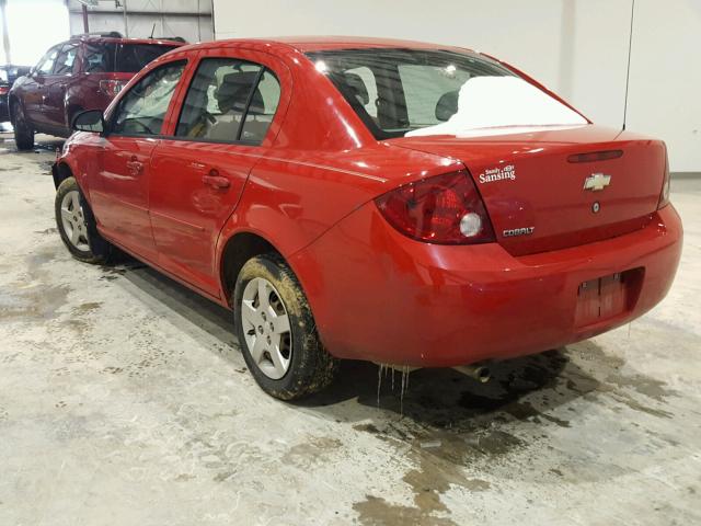 1G1AK52F357558624 - 2005 CHEVROLET COBALT RED photo 3