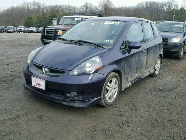 JHMGD38698S014989 - 2008 HONDA FIT SPORT PURPLE photo 2