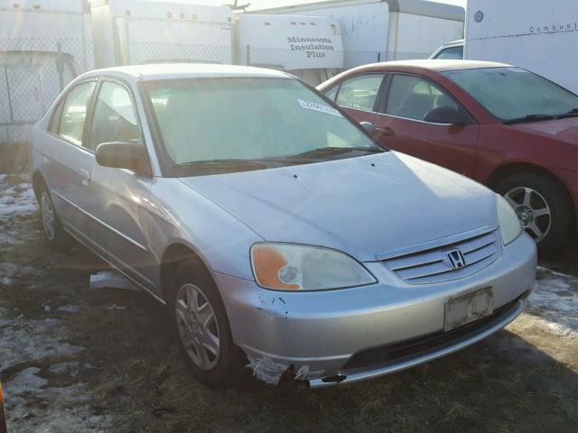 1HGES16553L037252 - 2003 HONDA CIVIC LX SILVER photo 1