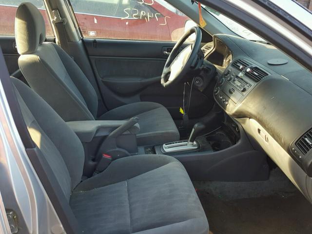 1HGES16553L037252 - 2003 HONDA CIVIC LX SILVER photo 5