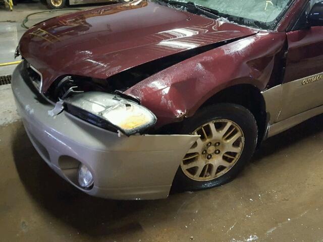 4S3BH665717650752 - 2001 SUBARU LEGACY OUT BURGUNDY photo 9