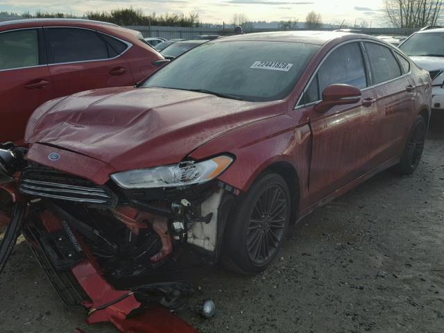 3FA6P0HD0ER164682 - 2014 FORD FUSION SE BURGUNDY photo 2