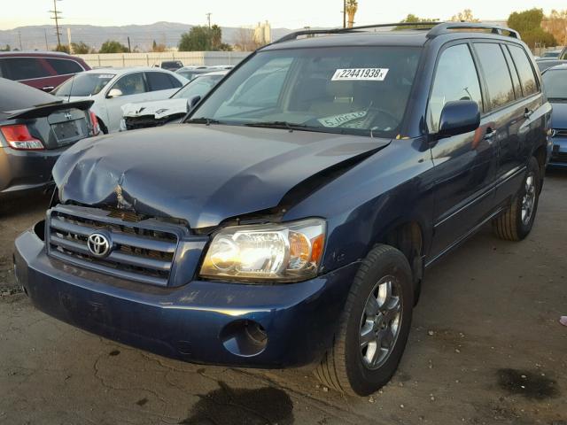 JTEDP21A040039690 - 2004 TOYOTA HIGHLANDER BLUE photo 2