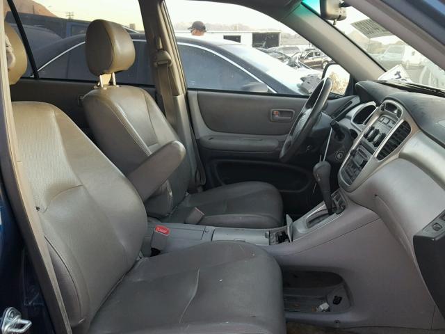 JTEDP21A040039690 - 2004 TOYOTA HIGHLANDER BLUE photo 5