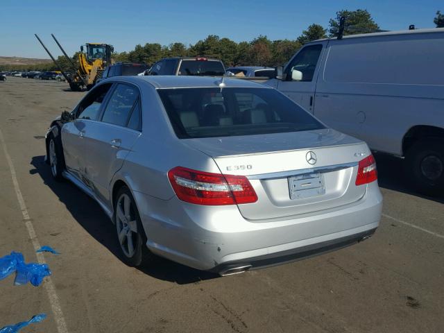 WDDHF8HB1BA496967 - 2011 MERCEDES-BENZ E 350 4MAT SILVER photo 3