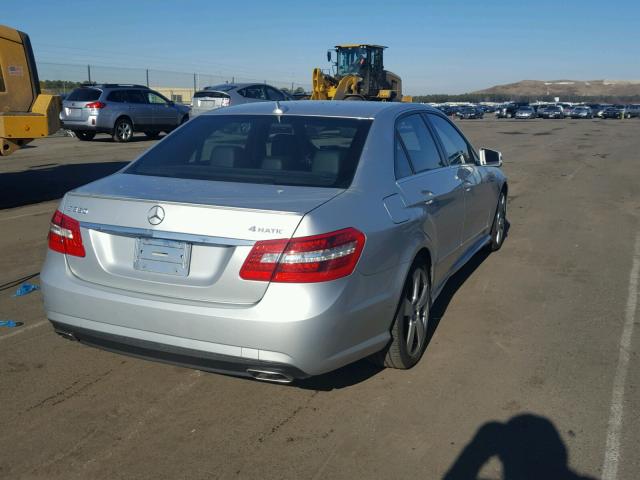 WDDHF8HB1BA496967 - 2011 MERCEDES-BENZ E 350 4MAT SILVER photo 4