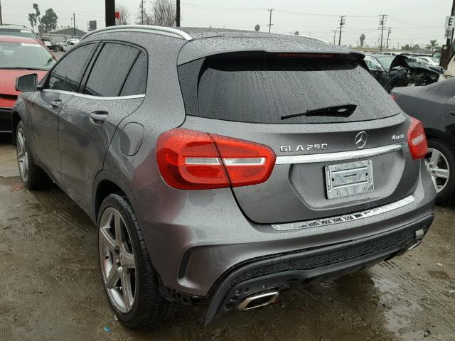 WDCTG4GB6FJ059560 - 2015 MERCEDES-BENZ GLA 250 4M GRAY photo 3