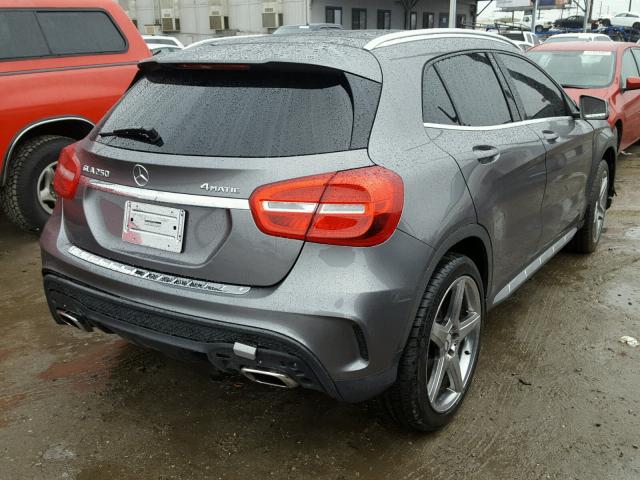 WDCTG4GB6FJ059560 - 2015 MERCEDES-BENZ GLA 250 4M GRAY photo 4