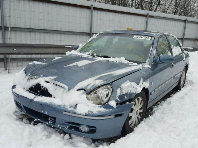 KMHWF35H54A005165 - 2004 HYUNDAI SONATA GLS TEAL photo 2