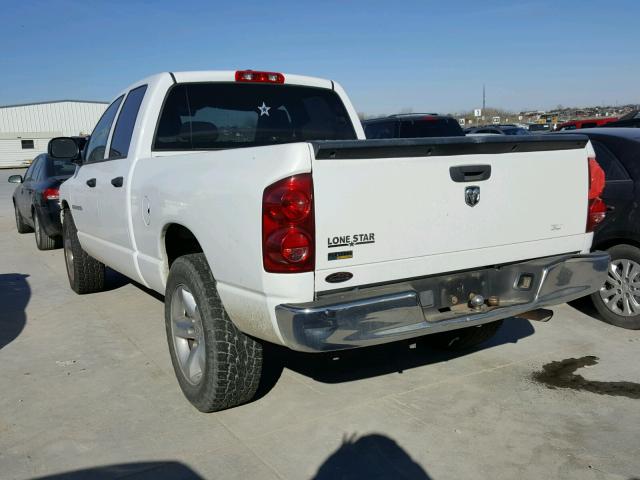 1D7HA18P27S211695 - 2007 DODGE RAM 1500 S WHITE photo 3