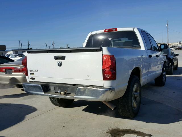 1D7HA18P27S211695 - 2007 DODGE RAM 1500 S WHITE photo 4